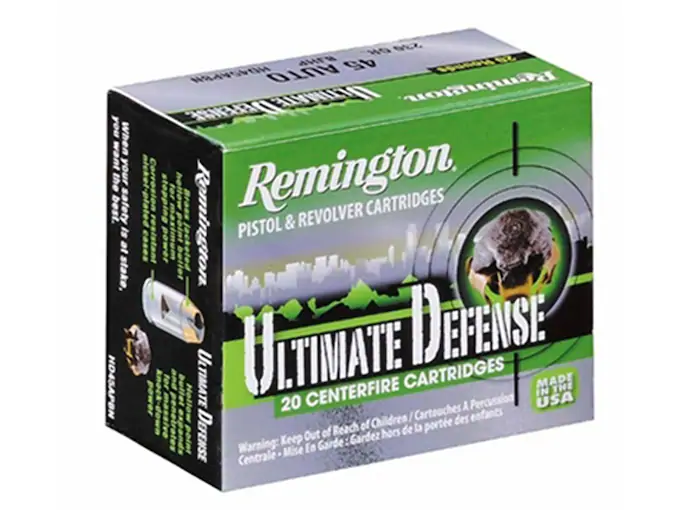 Remington HD Ultimate Defense Ammunition 380 ACP 102 Grain Brass Jacketed Hollow Point
