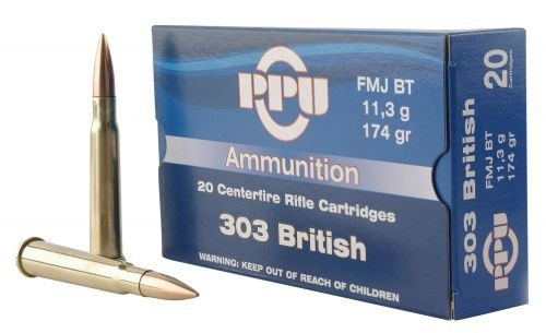 Product Information Caliber/Gauge 303 British Casing Brass Bullet Type Soft Point Box Qty 20 PPR $1.50/round