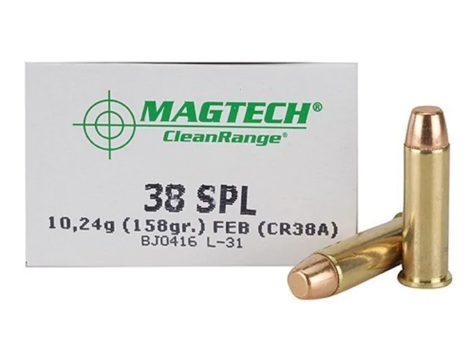 Magtech Clean Range Ammunition 38 Special 158 Grain Encapsulated Flat Nose
