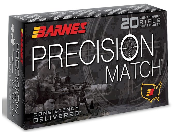 Barnes Precision Match Ammunition 300 AAC Blackout 125 Grain Open Tip Match Box of 20
