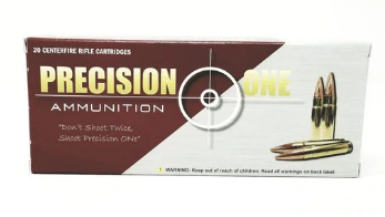 Precision One 300 AAC Blackout Ammunition *Reman* 155 Grain Copper Plated Full Metal Jacket 20 Rounds