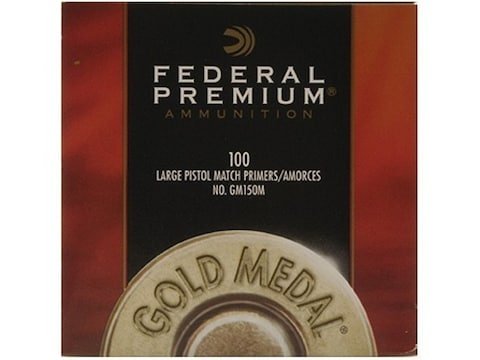 Federal Premium Gold Medal Large Pistol Match Primers #150M Box of 1000 (10 Trays of 100)