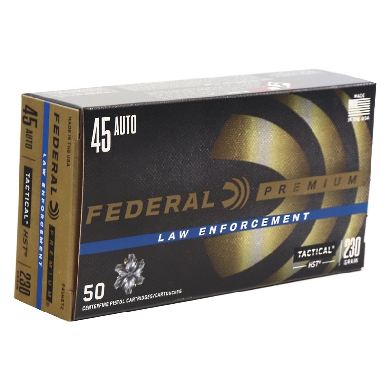 Federal LE (P45HST2) - 45 ACP –  230 gr HST JHP – 250 Rounds