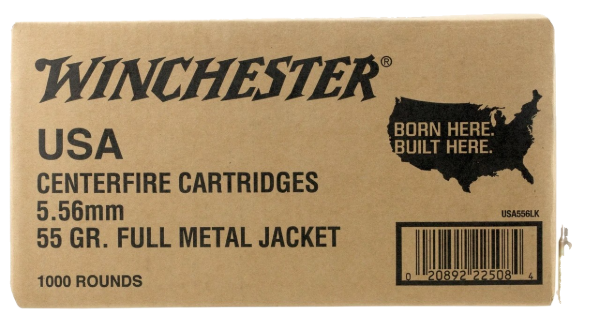 Winchester 5.56 Nato Ammunition 500 Rounds Brass Casing 500 Rds