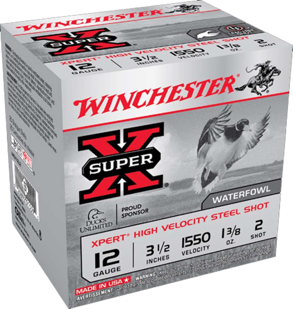 Winchester SuperX Waterfowl Xpert High Velocity Steel Shot 12 GA 3 1/2" 1 3/8oz 1550FPS