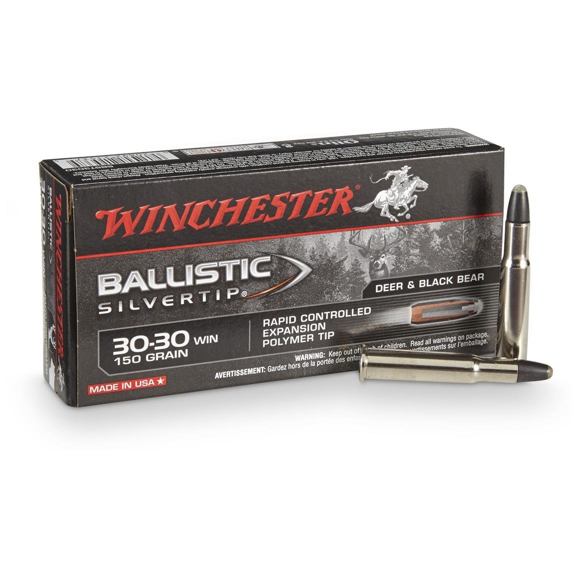 Winchester Ballistic Silvertip, .30-30 ammo Winchester, BST, 150 Grain 500 Rounds
