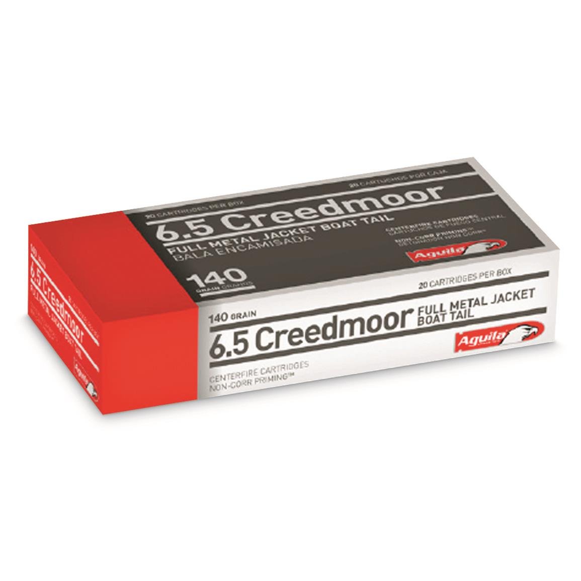 Aguila, 6.5mm Creedmoor, FMJBT, 140 Grain, 500 Rounds