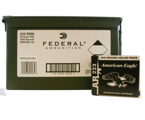 American Eagle 223 55gr FMJBT Ammunition 1000rds - XM223BL AC